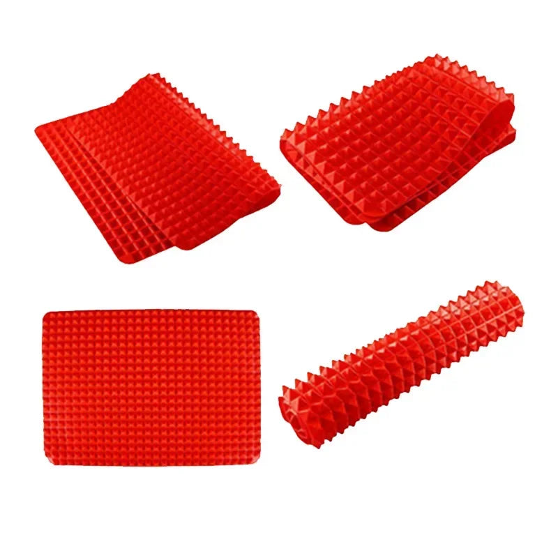 Silicone Multifunctional Barbecue Pizza Mat Pyramid Microwave Oven Baking Tray Tray Board Kitchen Baking Tray Mold Oasis Select