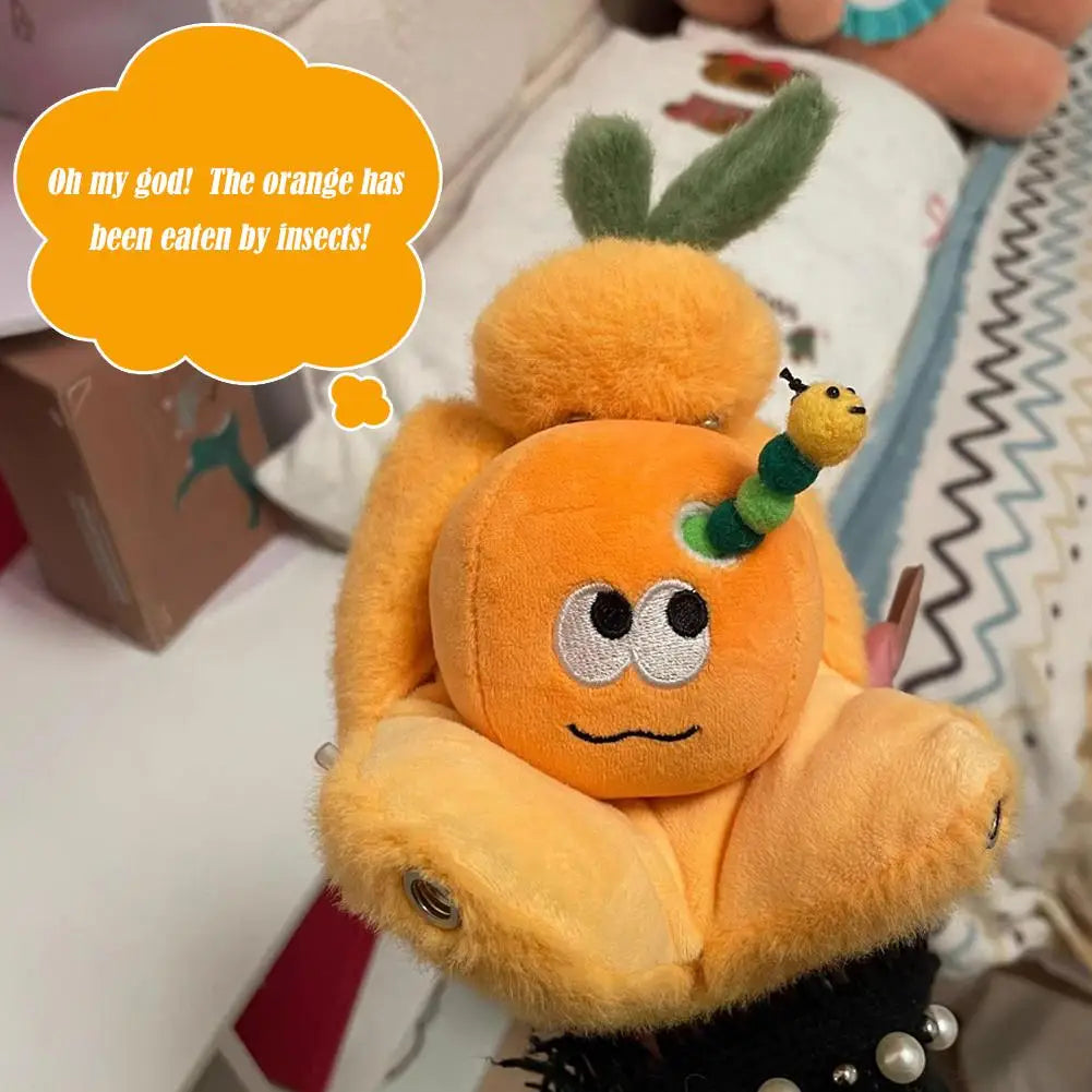 Peeled Orange Plush Keychain – Cute Stuffed Fruit Toy Gift Plush Keychain Toy Oasis Select