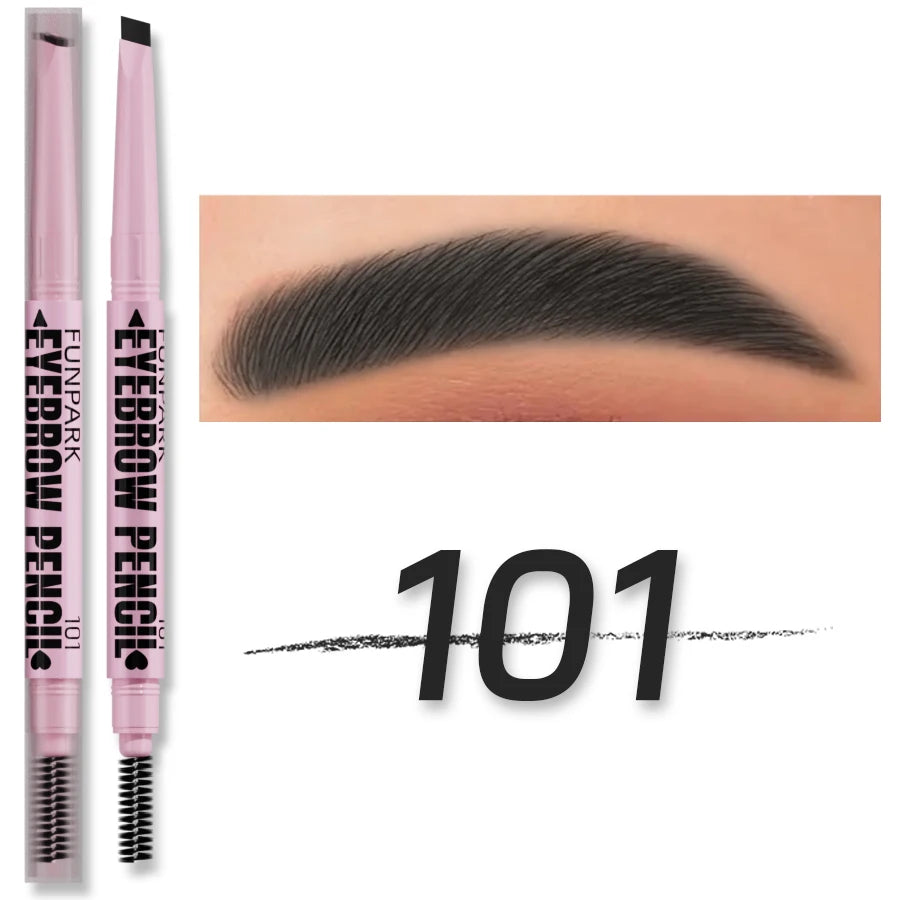 FUNPARK 2-in-1 Waterproof Eyebrow Pencil & Brush – 5 Colors