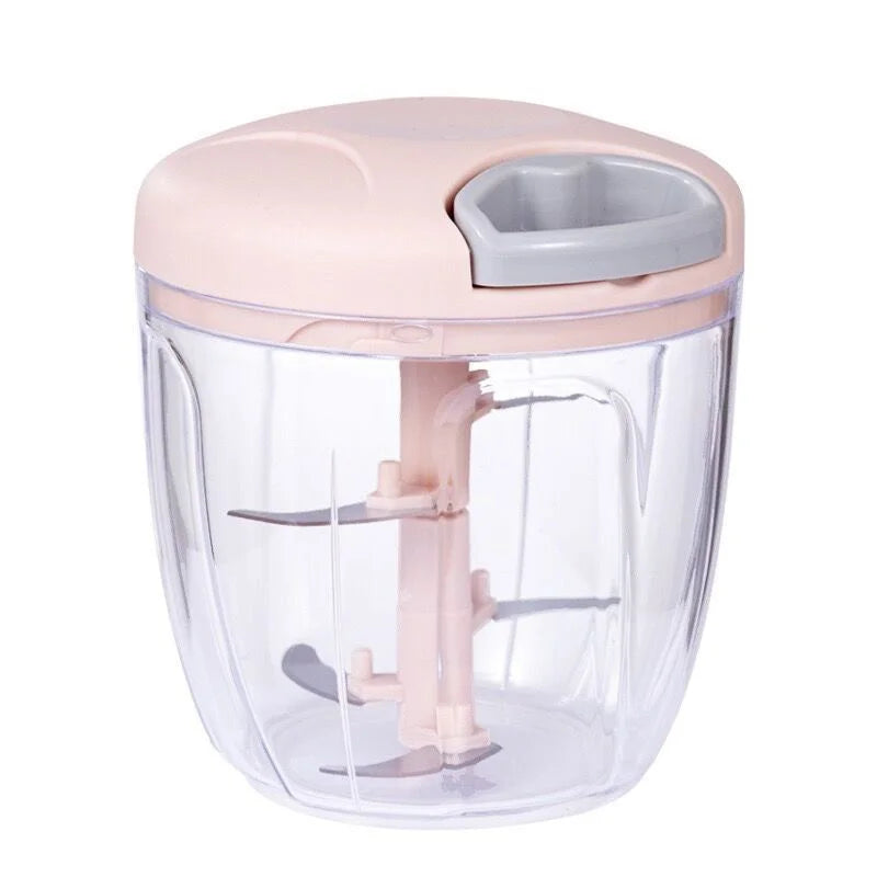 Manual Garlic Chopper & Vegetable Mincer 500ml/900ml Manual Food Chopper Oasis Select 900ml-Pink