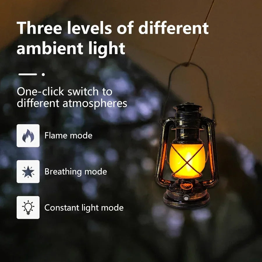 Retro LED Horse Lantern – Rechargeable Portable Hanging Lamp Portable LED Lantern Oasis Select
