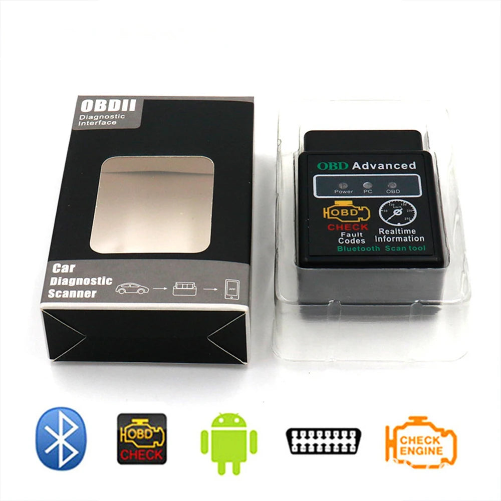 Bluetooth V1.5 Mini Elm327 OBD2 Scanner OBD Car Diagnostic Tool Code Reader For Android Windows Symbian English Oasis Select