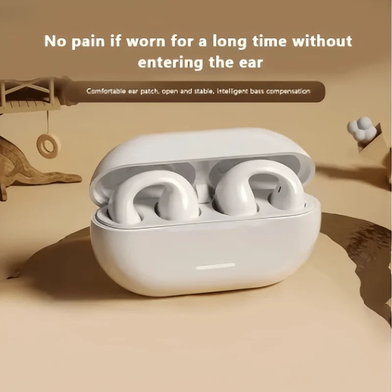 T75 Fone Bluetooth Headset 5.3 Wireless Bone Conduction Headphones Clip Ear Music Noise Canceling HD Call Sports Gaming Earphone Oasis Select