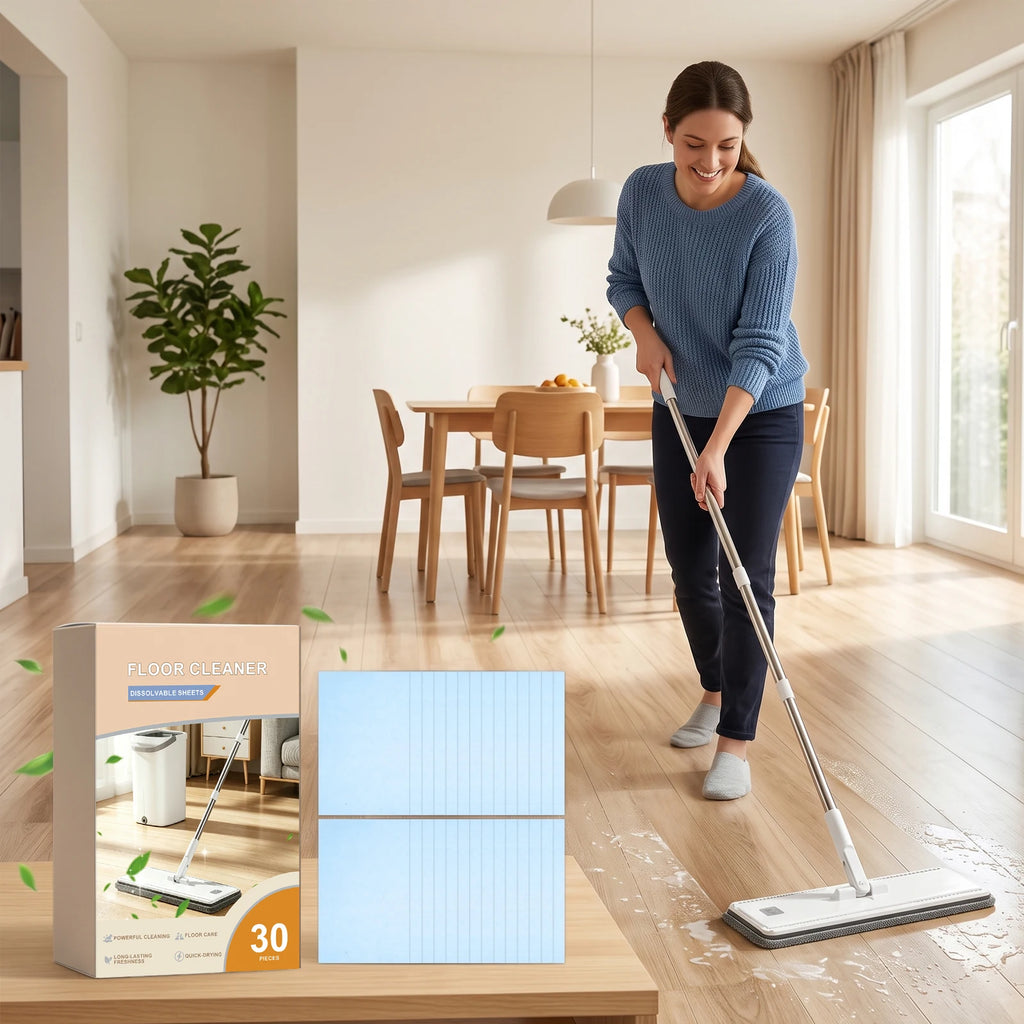Floor Dissolvable Cleaning Sheets Deep Stain Removal Quick Dry Restore Gloss for Tile Hardwood Household Floor Cleaner Sheets Oasis Select