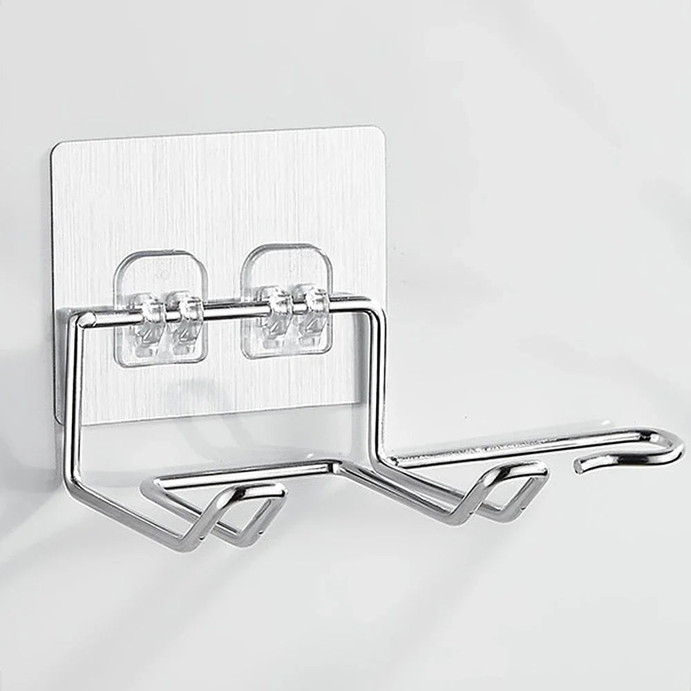Wall Mounted Hair Dryer Holder – Stainless Steel Bathroom Rack Bathroom Storage Rack Oasis Select