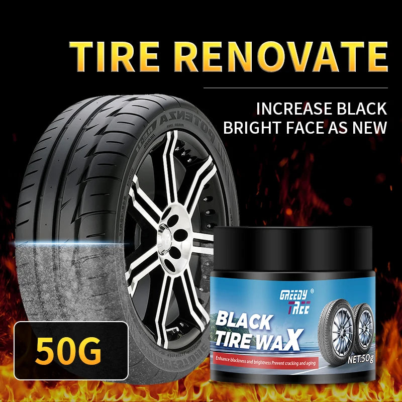 Black Tire Wax – Water-Resistant Wheel Shine & Protectant