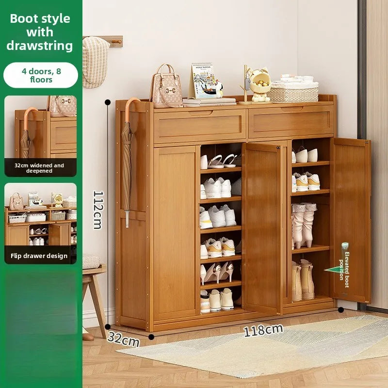 Durable Shoe Cabinet Nanzhu Rack At Entrance Home Storage Artifact