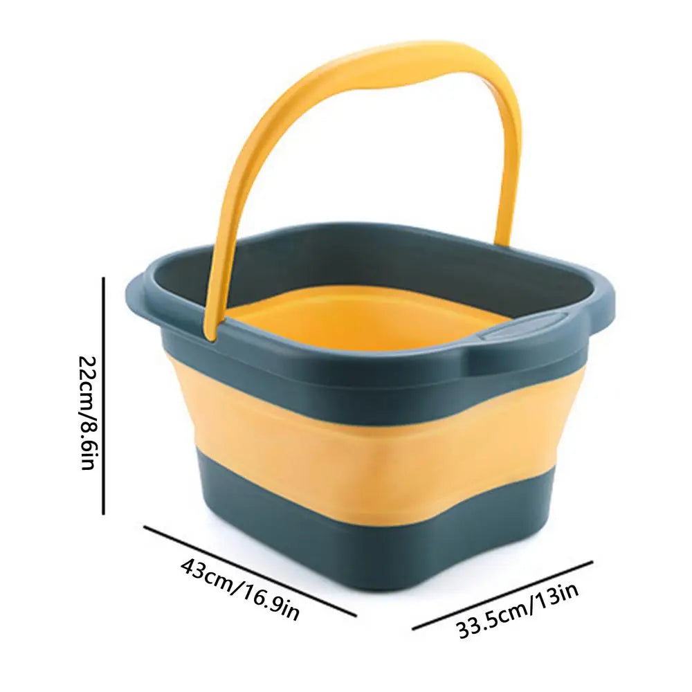Folding Foot Bathtub Foot Soak Bath Tub With Massaging Rollers Stress Relief Foot Spa For Family Pedicure Soaking Tired Feet Oasis Select Yellow