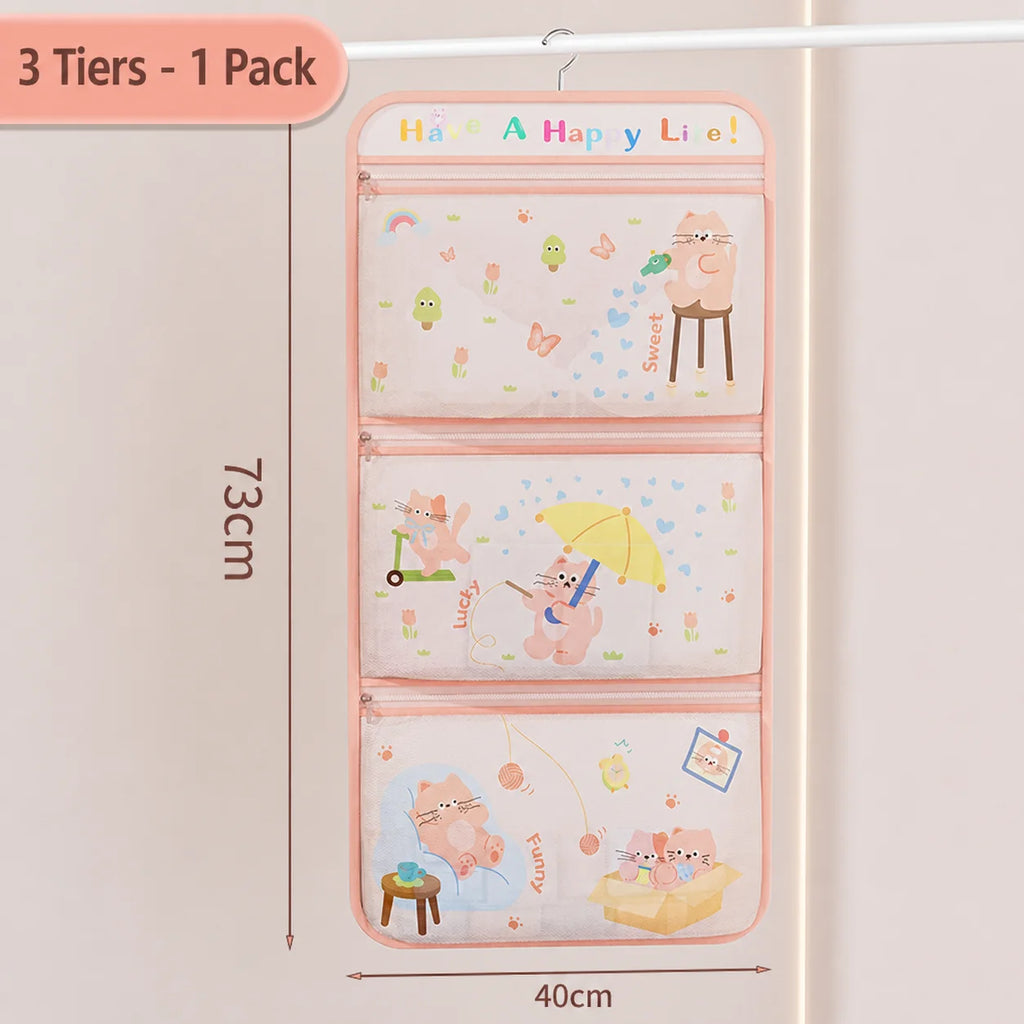 Multi-Layer Hanging Mesh Storage Organizer | Closet & Door