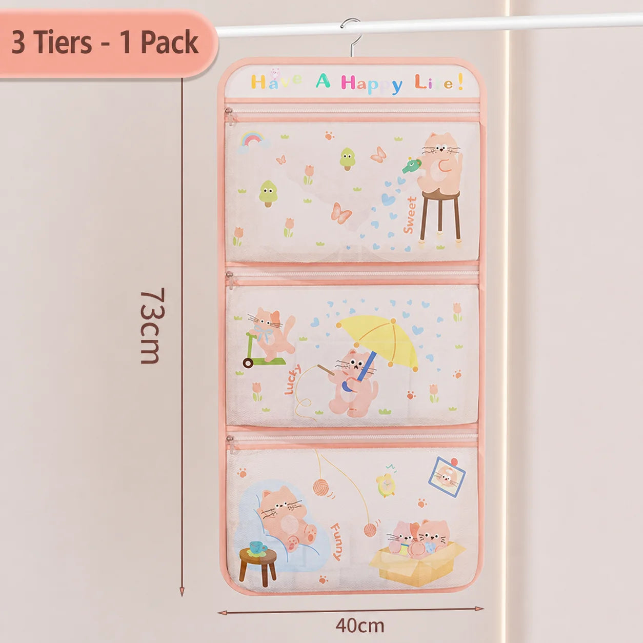 Multi-Layer Hanging Mesh Storage Organizer | Closet & Door