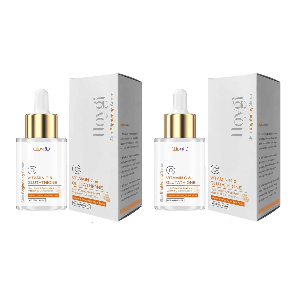 Hoygi Vitamin C & Glutathione Face Serum – Brighten & Firm Brightening Face Serum Oasis Select 2 x 30ml Boxed