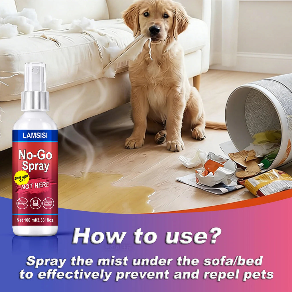 No-Go Spray for Dogs & Cats – 100ml Natural Pet Deterrent Pet Deterrent Spray Oasis Select