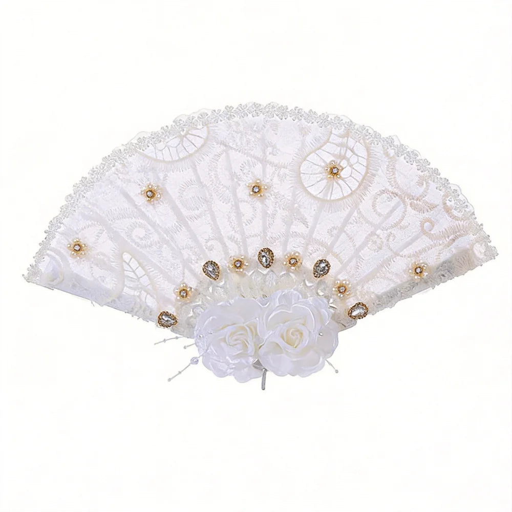A wedding decoration fan, snow white art flower decoration wedding supplies, suitable for bridal engagement and wedding season, Oasis Select