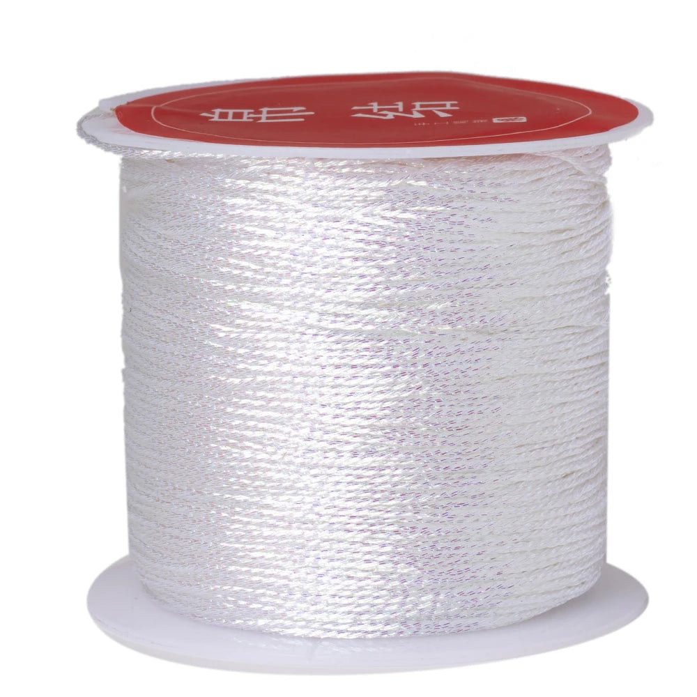 50m/0.4mm Nylon Cord Rope Beading DIY Handmade Necklaces Bracelets Jewelry Making Supplies Sewing Thread Cord Material Crafts Oasis Select 21 0.4mmX50m