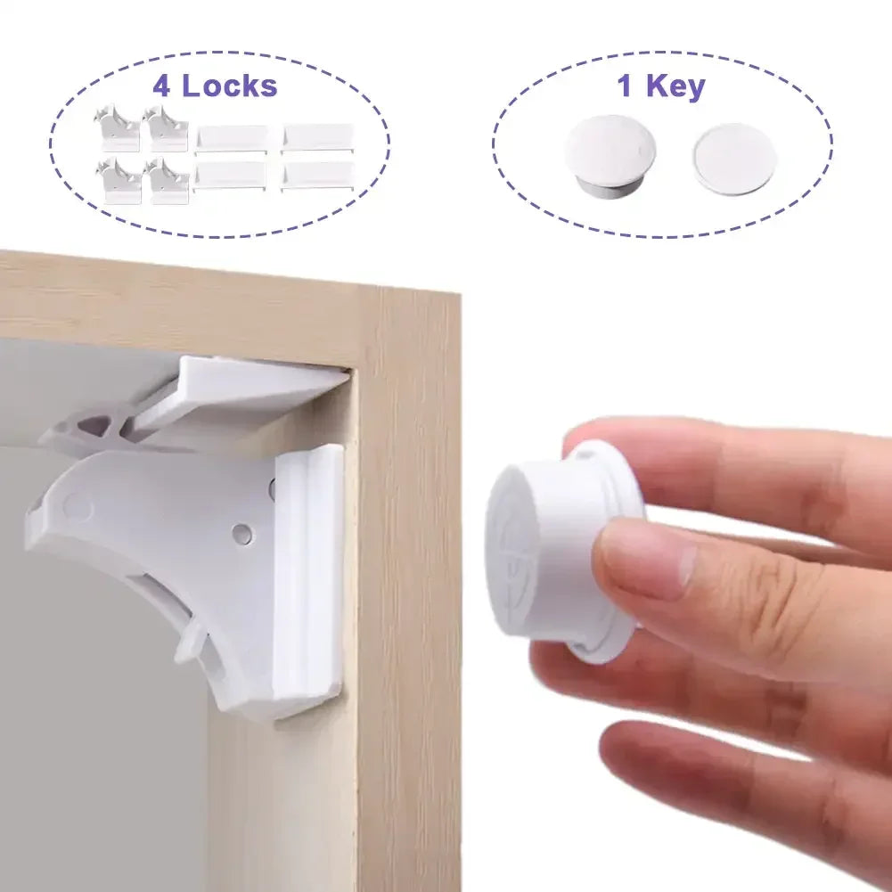 Magnetic Child Lock Children Protection Baby Safety Lock Drawer Latch Cabinet Door Lock Limiter Children Security Locks Oasis Select