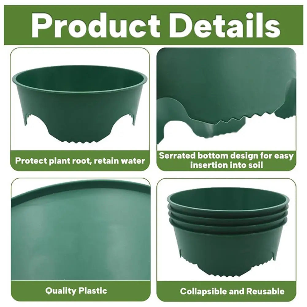 Green Plastic Plant Support Ring – Seedling Pot Holder 22cm
