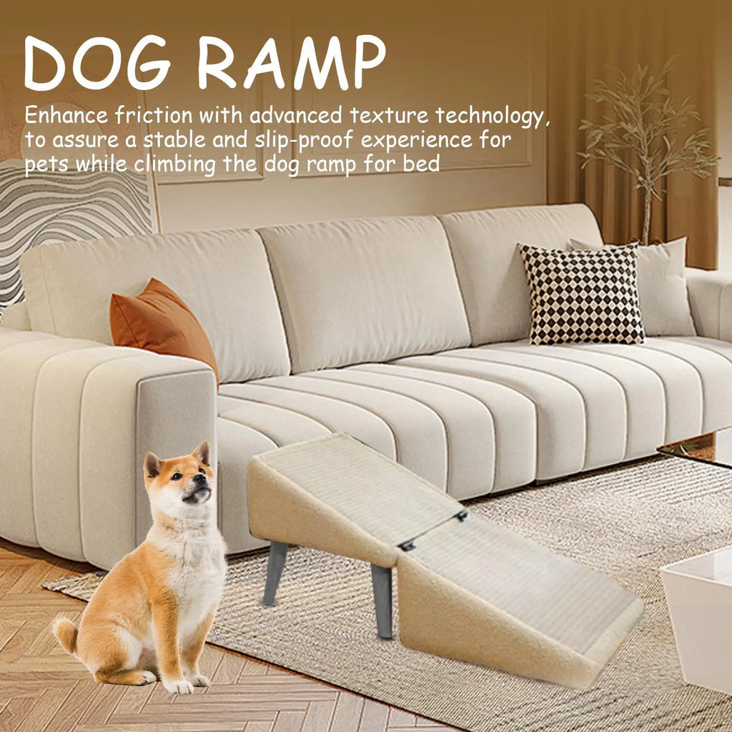 Dog Ramp for Bed Foldable Dog Vehicle Stairs Footrest Stool for Small Breed Animal Multifunctional Non-Slip Cat Vehicle Ramp Oasis Select