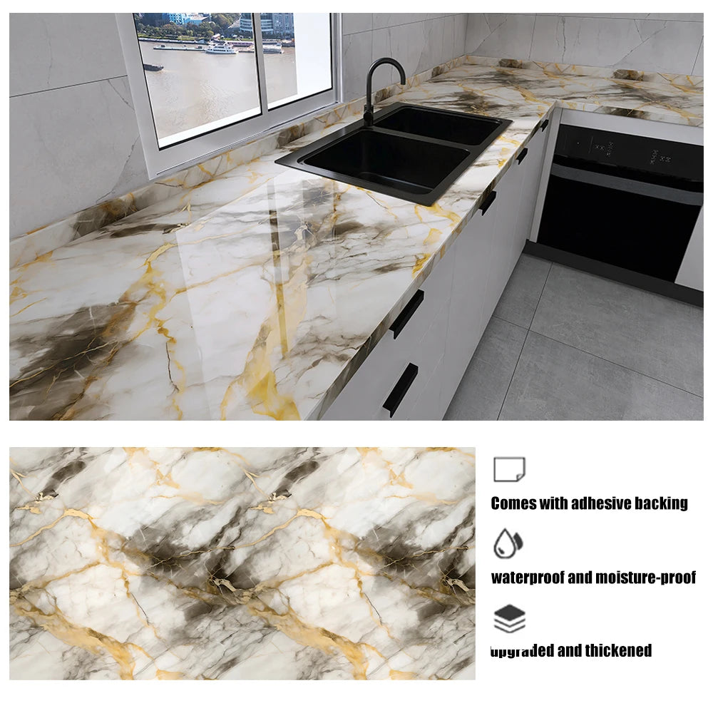 Peel & Stick Tile Wallpaper – Waterproof PVC Kitchen Sticker