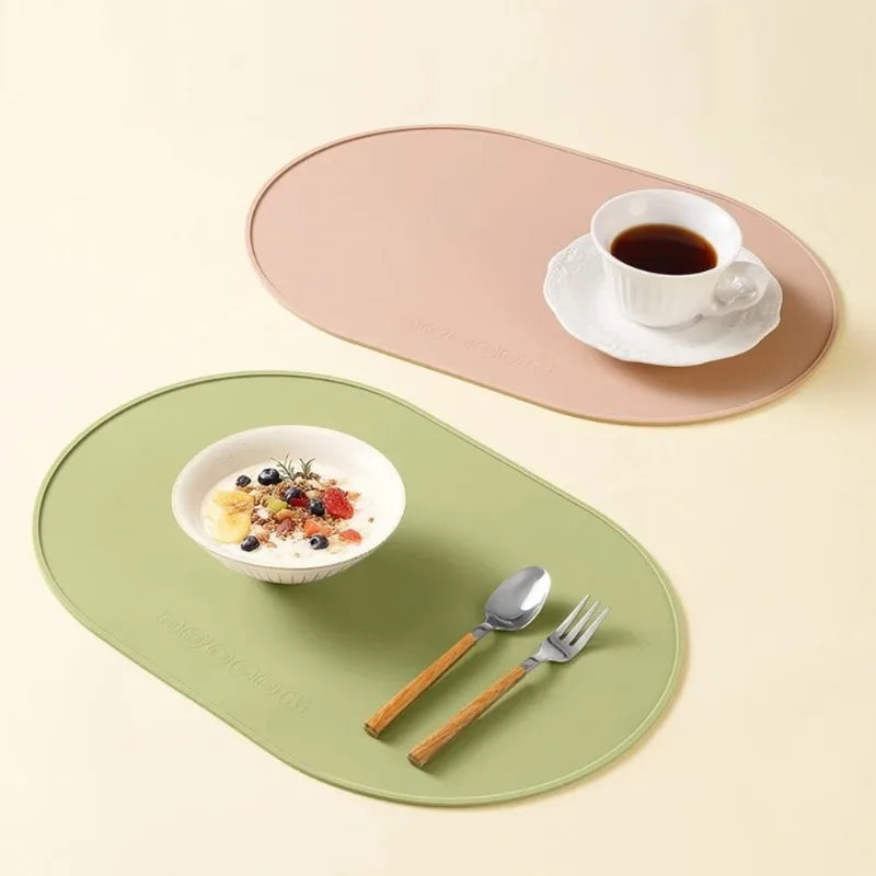 Placemats Heat-resistant Reusable Portable Placemats Waterproof Stain-resistant and Easy-to-clean Silicone Placemat Oasis Select