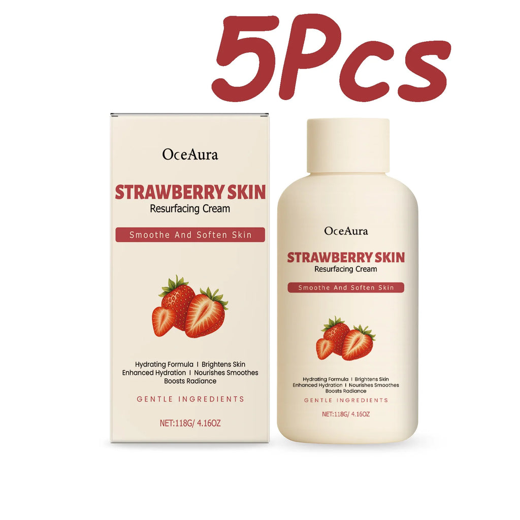 OceAura Strawberry Body Butter Cream – Brightening Moisturizer Body Butter Cream Oasis Select 5 x 118g Boxed