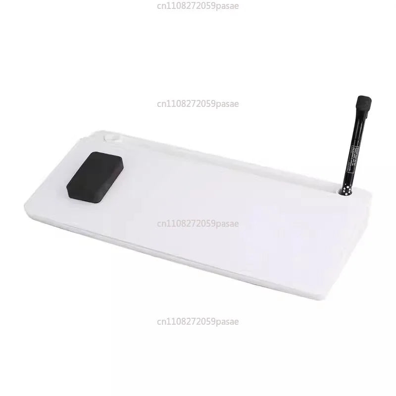Glass Desktop Whiteboard – Light Gray Writing & Message Board