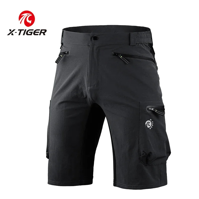 X-TIGER Mountain Bike Shorts Multi-Pockets with Breathable MTB Road Cycling Shorts Waterproof Loose Outdoor Sports Shorts Oasis Select XM-DSK-00401 L