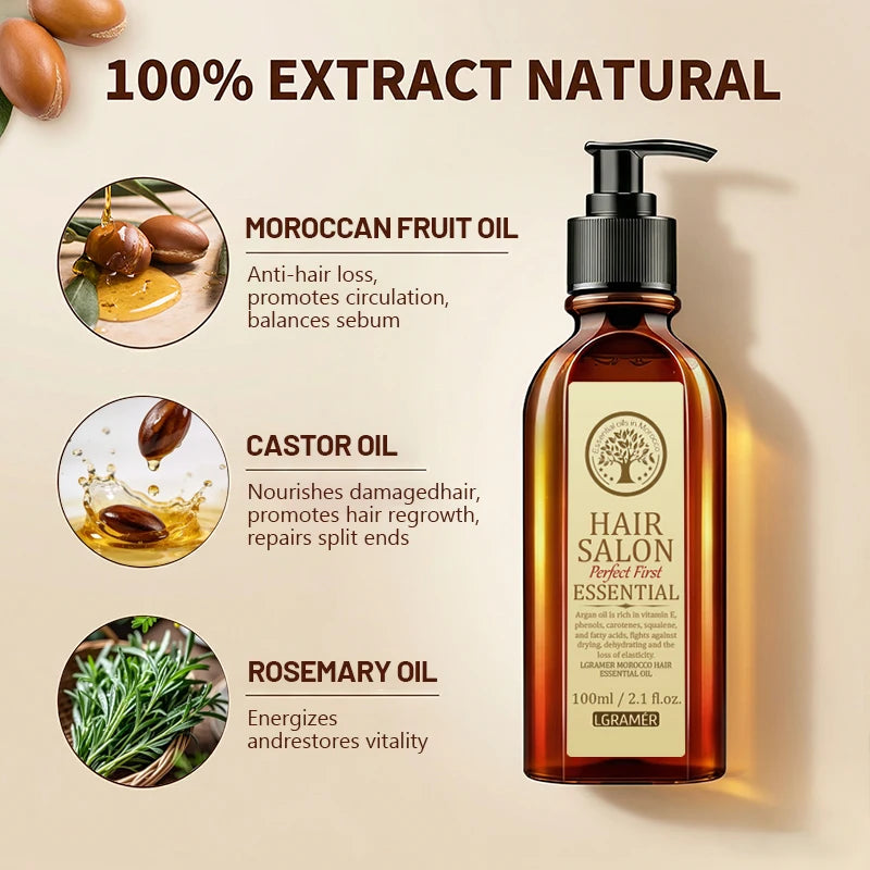 LGRAMER Moroccan Fruit Hair Oil – Strengthen & Nourish 100ml
