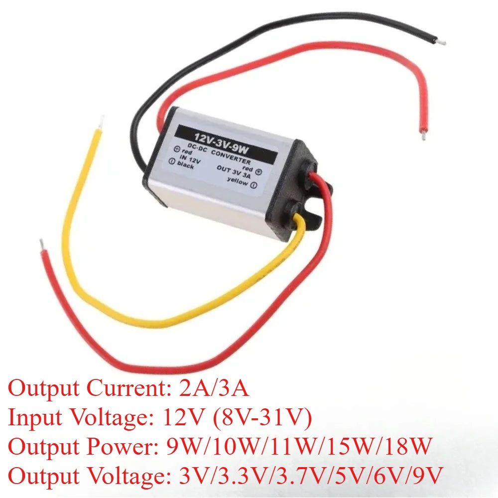 12V24V To 9V 7.5V 6V 5V 4.2V 3.7V 3.3V 3V Voltage Converter Buck Step-Down Module DC To DC Converter Power Supply For Car Oasis Select
