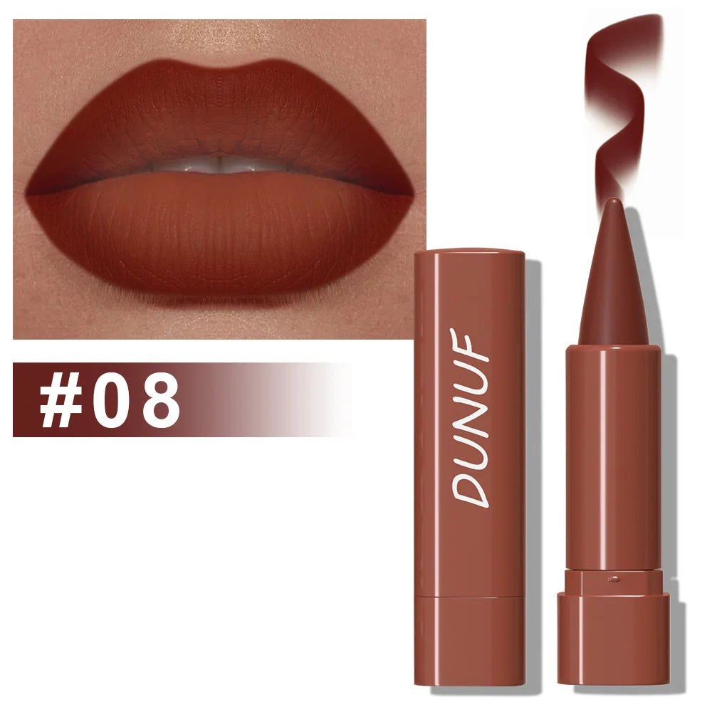 DUNUF Matte Velvet Lip Liner – 9 Colors, Waterproof & Long-Lasting