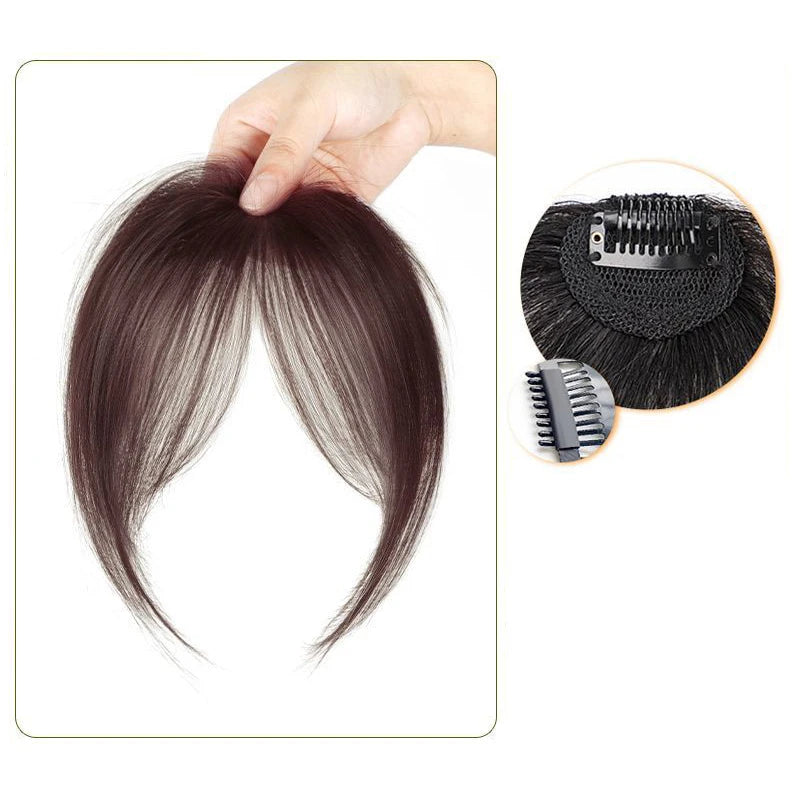 Middle Part Fake Bangs Fringe Synthetic Topper Hairpiece Clip-In Bang Extension Natural Invisible Clourse Hairpiece Women Oasis Select A3