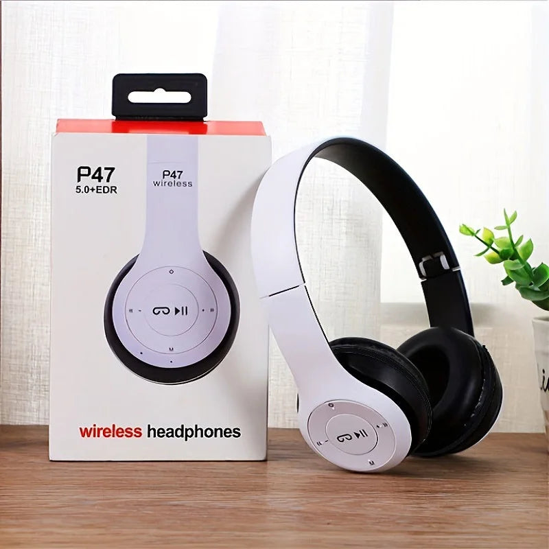 Stereo P47 Headset 5.0 Bluetooth Headset Folding Series Wireless Sports Game Headset for iPhone XiaoMi Oasis Select