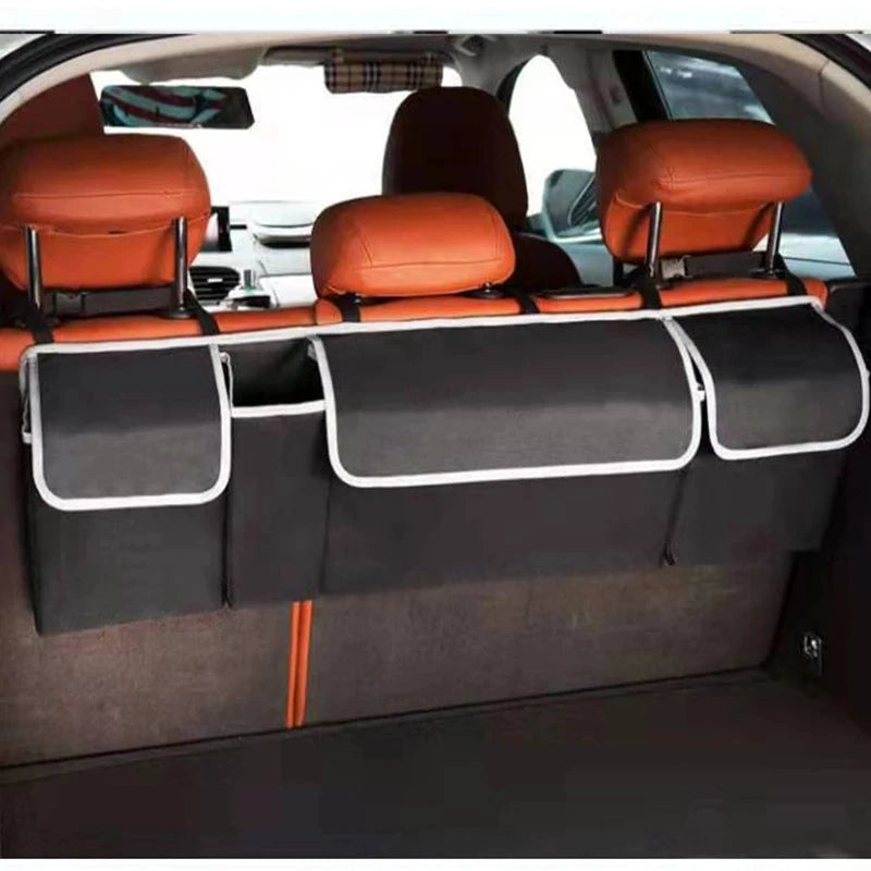 Car trunk storage bag SUV car seat back hanging bag Multi functional storage mesh bag Car interior storage items Oasis Select