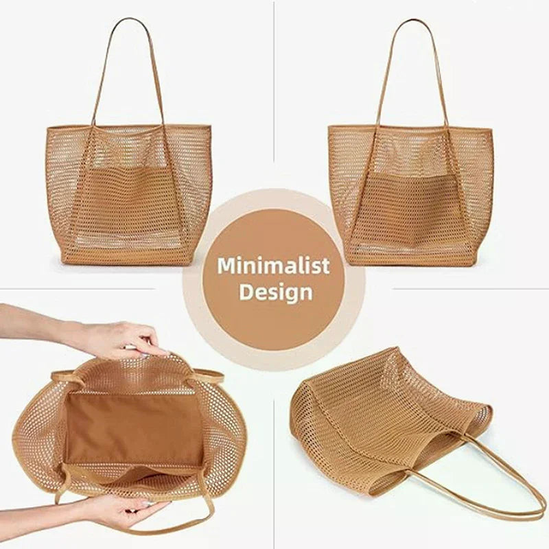 Summer Mesh Tote Bag Women's Breathable Shoulder Bag 여름용 메쉬 핸드백 Сумка женская Lightweight Bag Oasis Select