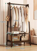 Clothes rack, floor to ceiling, bedroom, household, hanging clothes rack, simple and multifunctional storage rack, clothes rack Oasis Select double-layer 75cm B