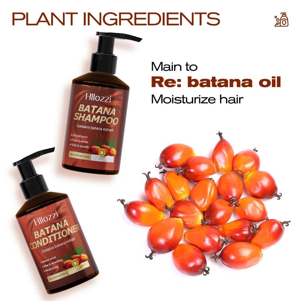Batana Shampoo and Conditioner, thick foam, fresh fragrance, super cleaning power, smooth and moisturizing. Oasis Select