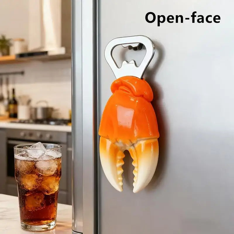 Creative And Unique Crab Claw Bottle Opener, Magnetic Refrigerator Magnet, Beer And Beverage Bottle Opener, For Home Use Oasis Select A
