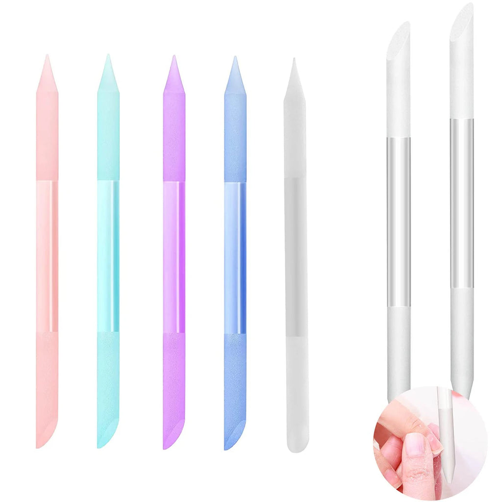 Crystal Cuticle Pusher Dual-Ended Manicure Stick Cuticle Remover Tool Cuticle Pusher Glass File Reusable Cuticle Stick for Nails Oasis Select