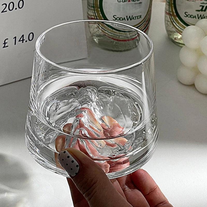 Crystal Glass Whiskey Cup, Japanese Liquor Glass, Clear Iceberg Glass, Suitable for Vodka, Liqueur, Tequila, Shochu, Cocktail Oasis Select