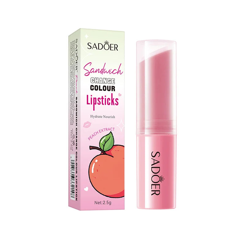 Honey Peach Color-Changing Moisturizing Lip Balm 2.5g Color-Changing Lip Balm Oasis Select 1pc 2.5g
