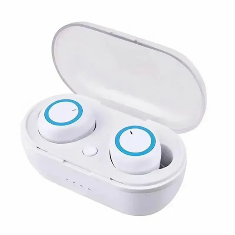 TWS Wireless Headphone V5.0 Earphone Bluetooth headphones Sport Stereo Waterproof Earbuds Headsets With Mic For Smartphones Oasis Select white-blue