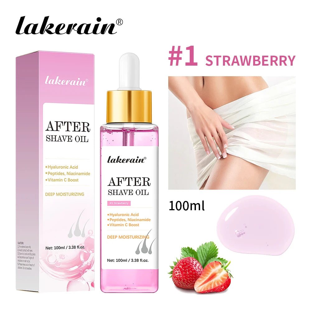 Strawberry After Shave Care Oil 100ml Women Men Smooth Skin Moisturizes Soft Serve Hair removal Shave Oil After Shave Oil﻿ Oasis Select 1 Strawberry