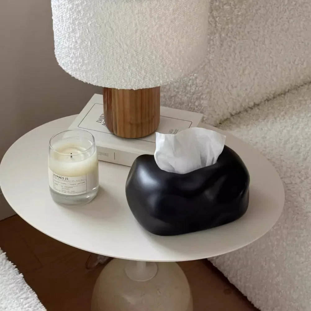 Nordic Ceramic Tissue Box Advanced Napkin Holder Living Room Dining Table Tissue Case Household Tissue Storage Box Decoration Oasis Select