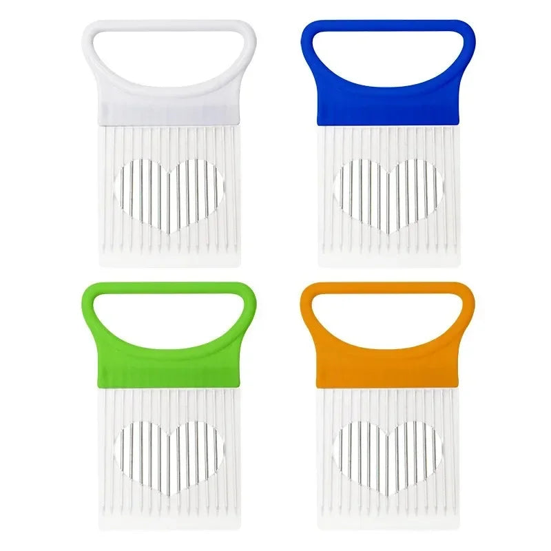 1/2/3/4pcs Effortlessly Slice Onions with this 1pc Colorful Onion Slicer Kitchen stainless steel potato chip onion holder Oasis Select 4pcs mix