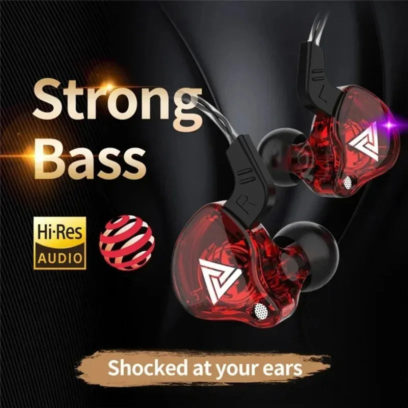 3.5MM HiFi Wired Earphone Headset Music Earbuds In Ear With Mic Original QKZ AK6 Copper Driver Race Sport Headphone Bass Stereo Oasis Select