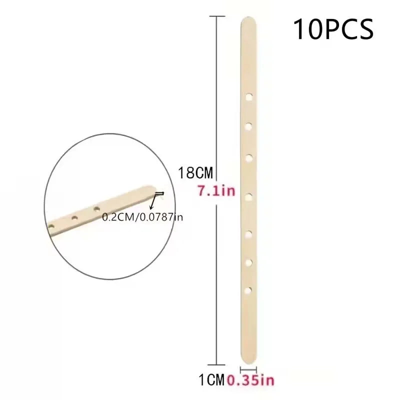 10/20/50pcs Wooden Candle Wick Holders Candles Mold Fixed Bracke Porous Wooden Holders Centering Device Bar for Candle Making Oasis Select 10PCS
