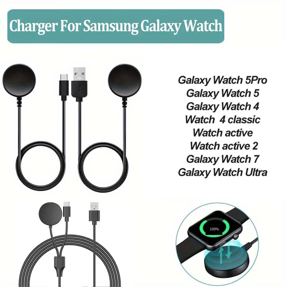 USB-C Samsung Galaxy Watch Charger – Watch 6/5/4/3 Fast Charge Smartwatch Charger Oasis Select