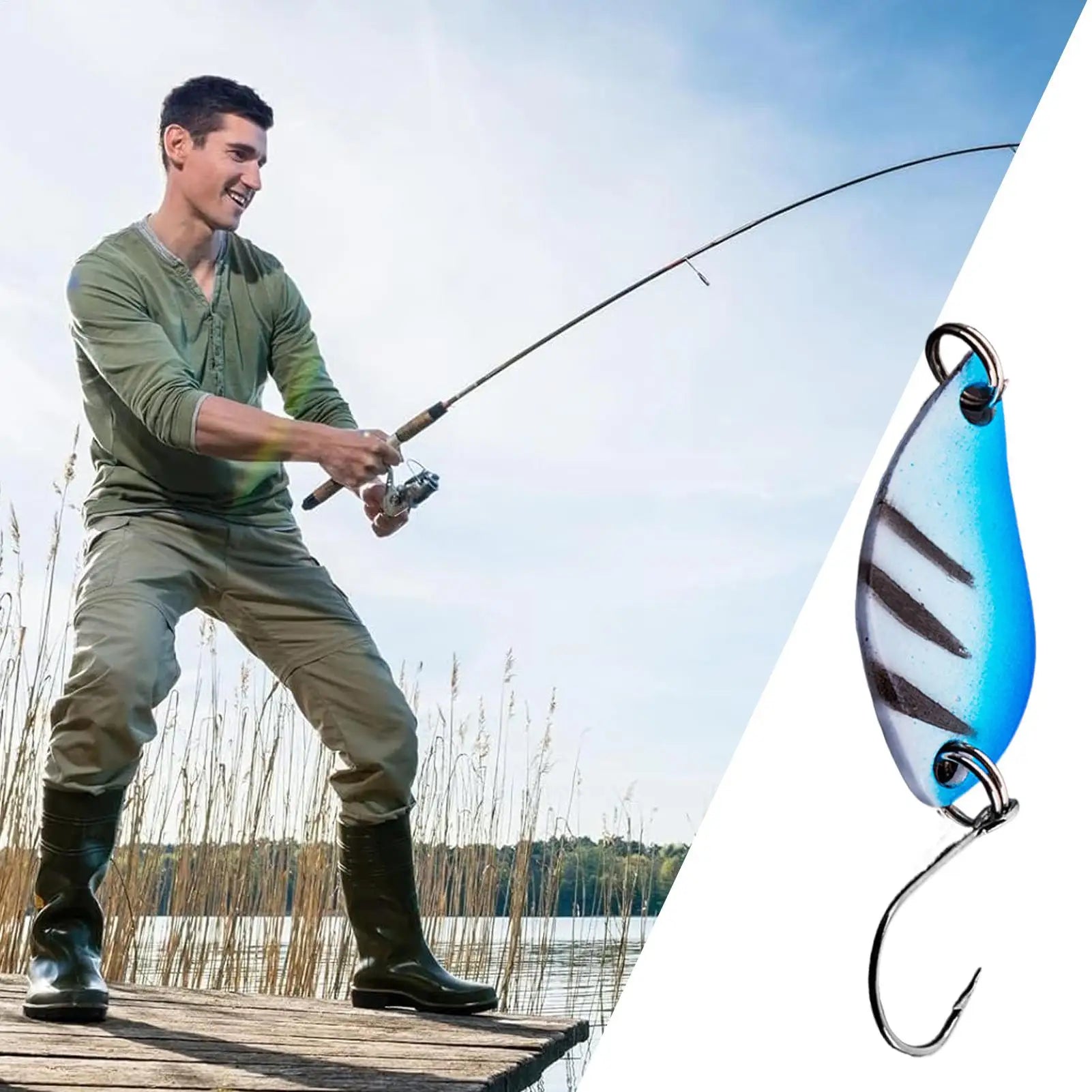 Bass Fishing Lures Sequin Saltwater Fishing Lures Stainless Jig Tackle Bait With Sequins Metal horsemouth sequin artificial bait Oasis Select