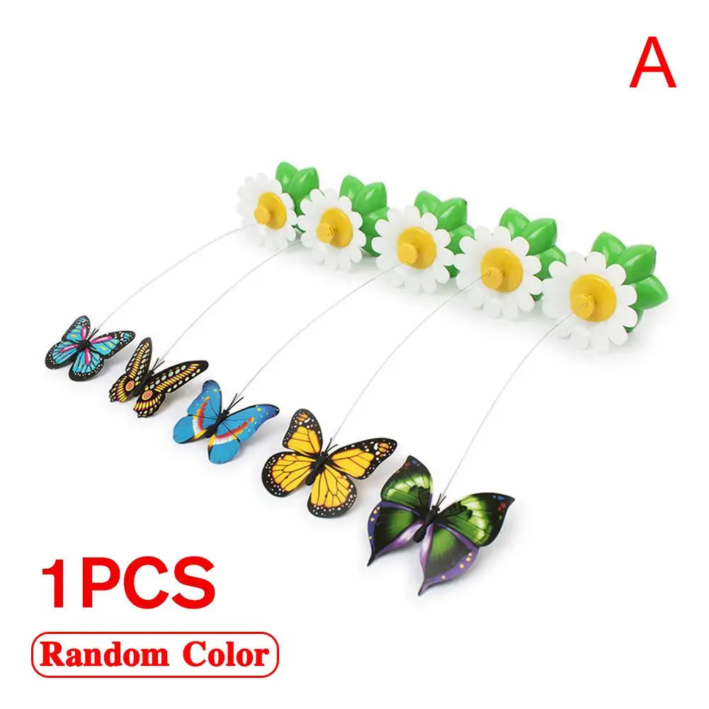 Electric Rotating Butterfly Bird Cat Toy – 360° Auto Spin Interactive Cat Toy Oasis Select A 1PC Random Color