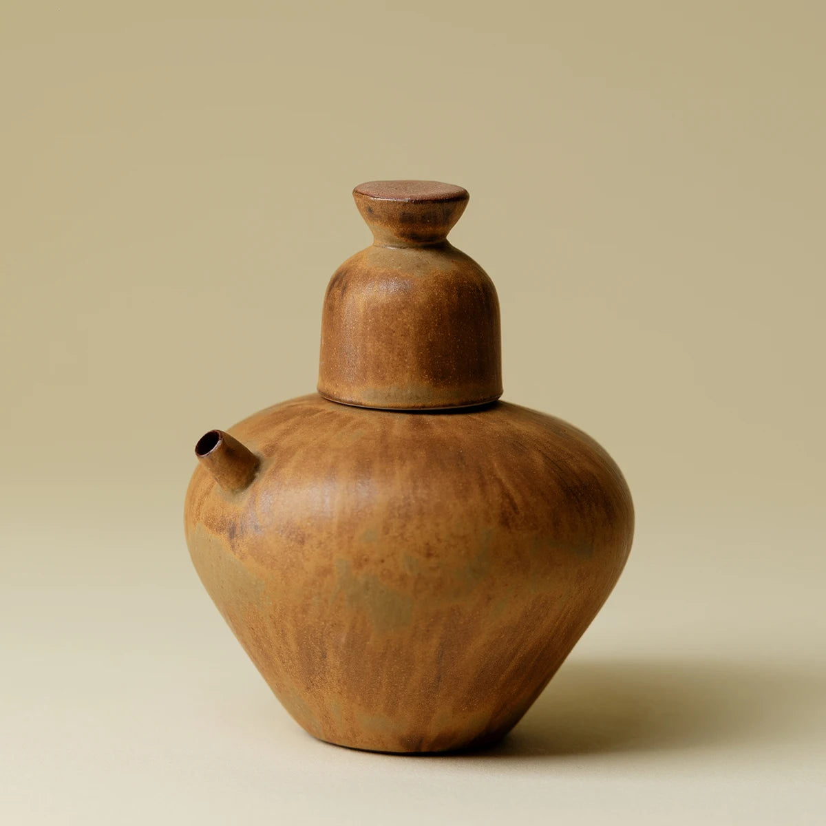 A Set of Simple Earthenware Drinking Utensils for One Person A Decanter A Ceramic Kiln-changed Wine Pot and Wine Cups Oasis Select
