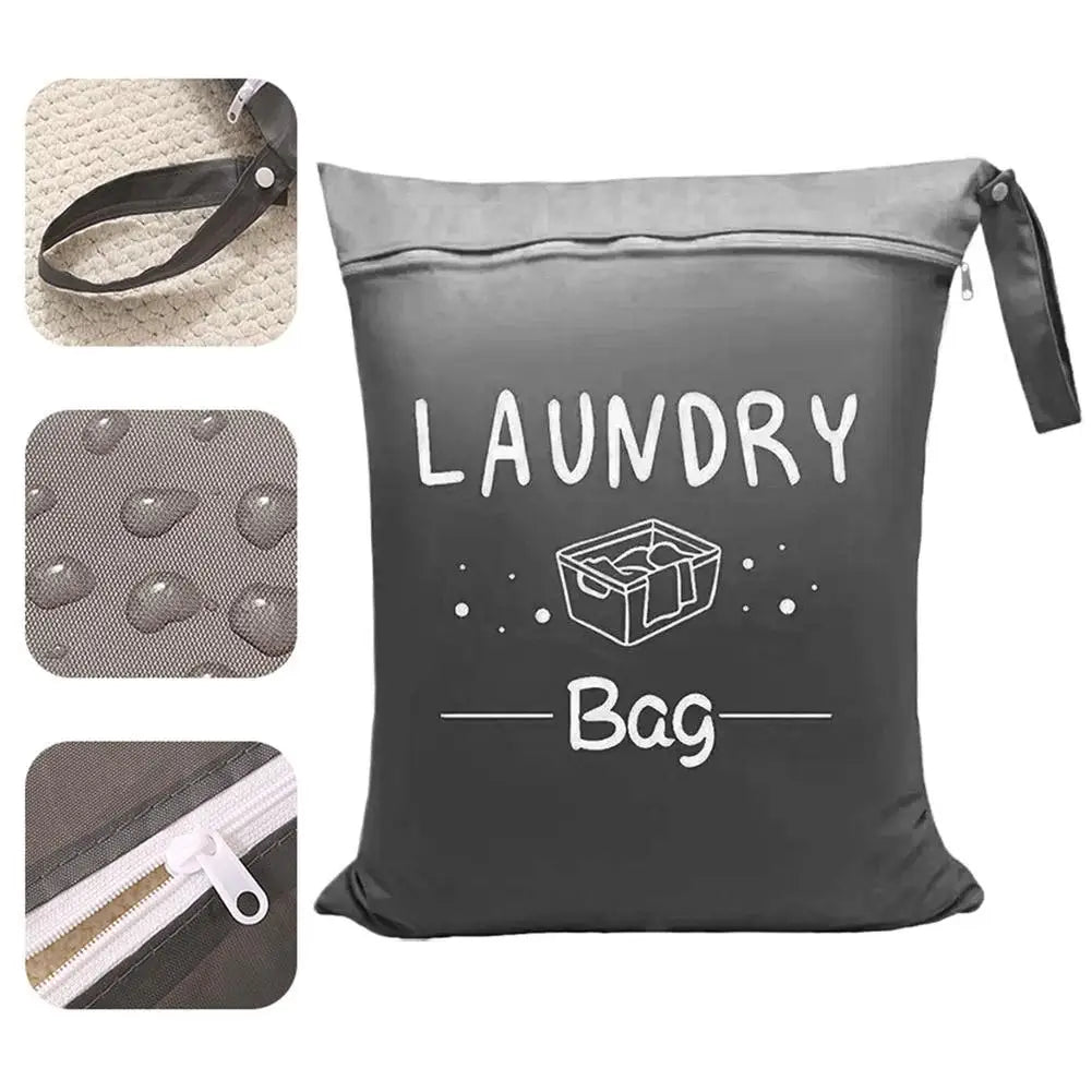 Travel Laundry Bag – Waterproof Zipper Dirty Clothes Organizer